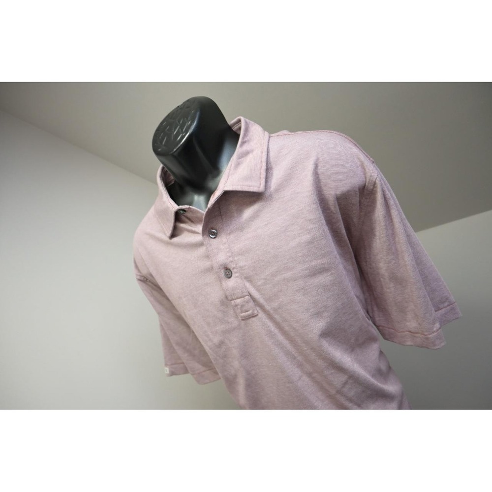 Linksoul Golf‎ Polo Tempus Fugit Short Sleeve Striped Luxury Cotton Men Sz XL